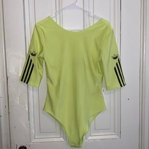 Adidas neon green bodysuit ex.medium
